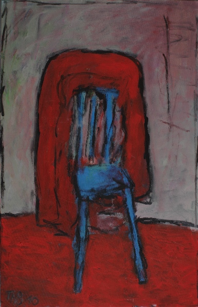 Thomas Bindl, Stuhl, 2010, 116x74cm, Acryl - Leinwand